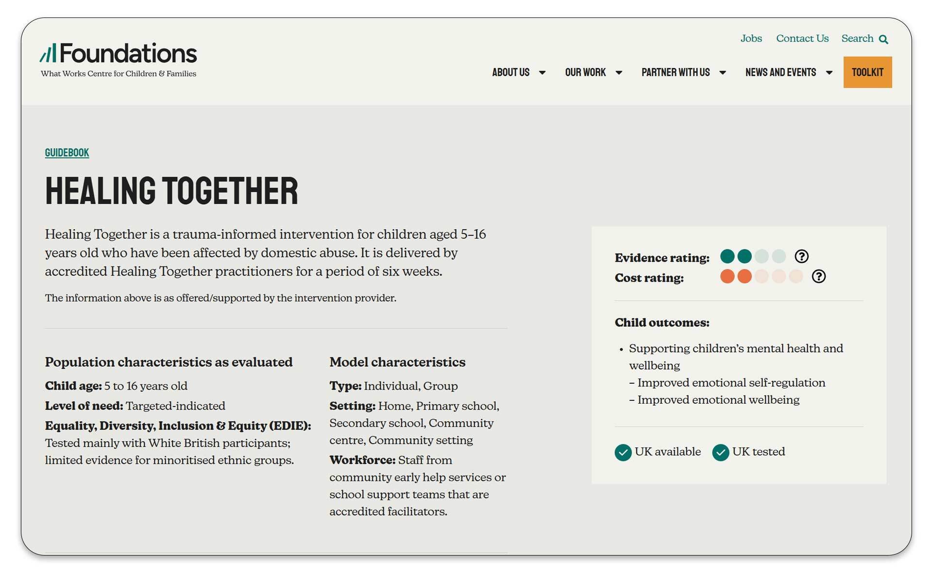 Healing Together has been added to the Foundations Guidebook!