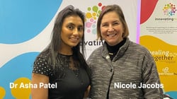 Nicole Jacobs Testimonial on Healing Together while meeting with Dr Asha Patel, Founder of Innovating Minds